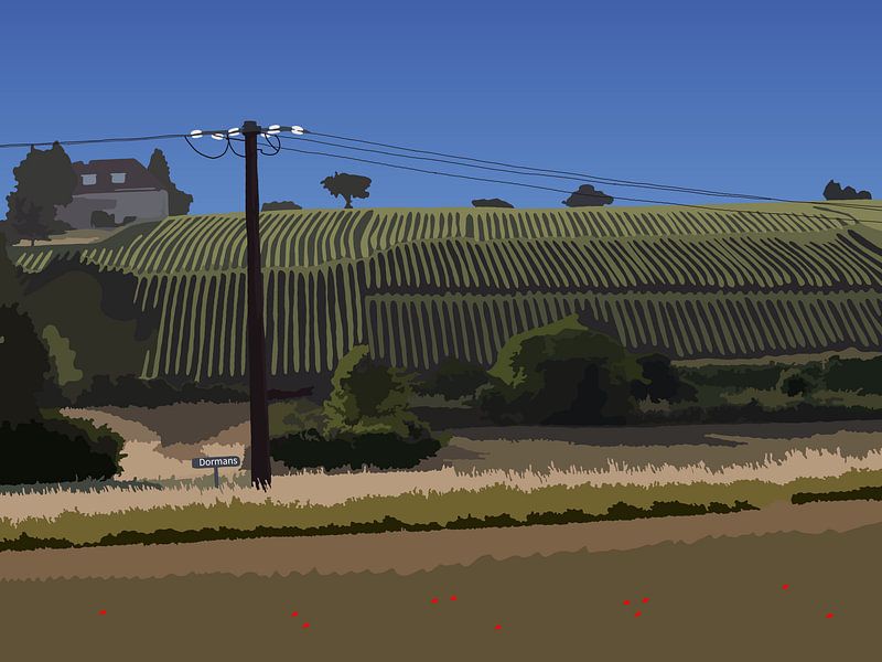 166. Vineyard in Dormans by Domstad Rudie