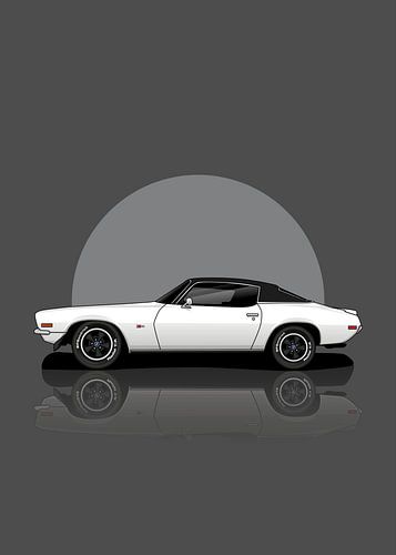 Kunst 1970 Chevrolet Camar Weiß