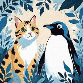 Katze trifft Pinguin