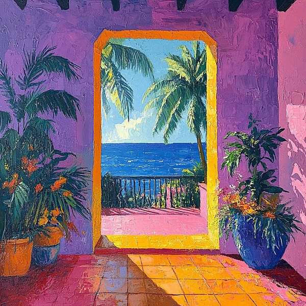 Matisse inspiriert Mediterran Meerblick Meer Fauvismus von Niklas Maximilian