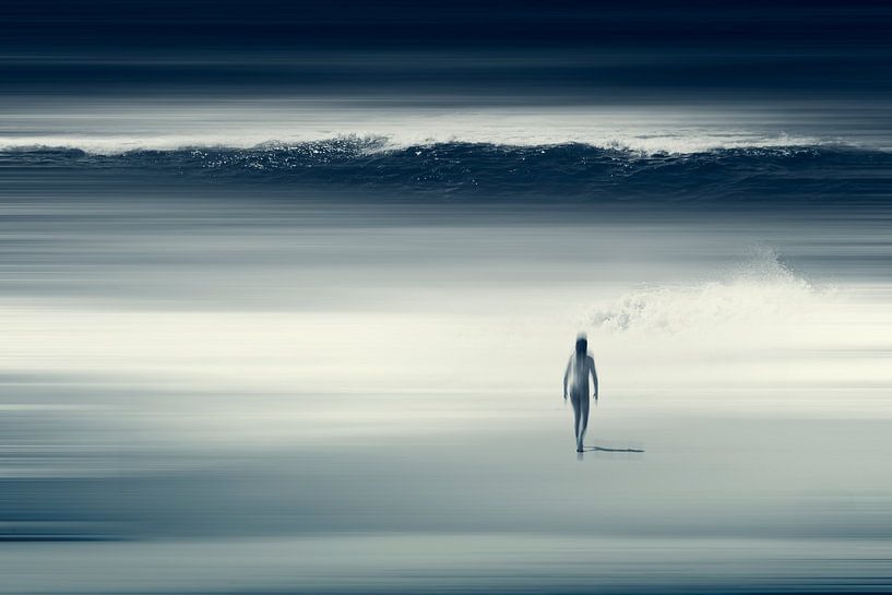 She saw it coming - Strandszene von Dirk Wüstenhagen