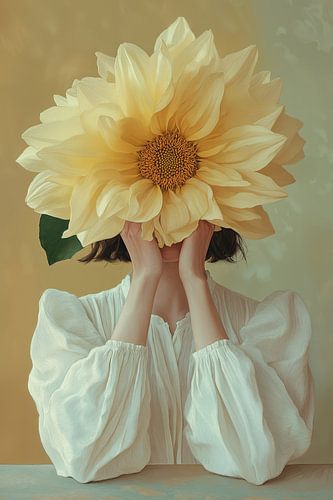 Portret, Zonnebloem op je hoofd no.3