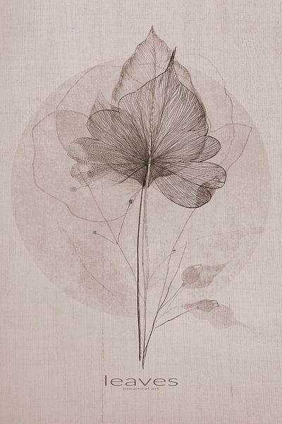 Botanical Collage Art: Just Leaves by Studio Pieternel
