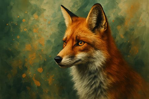 Rode vos in zijaanzicht