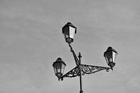 Lantaarn in zwart-wit
