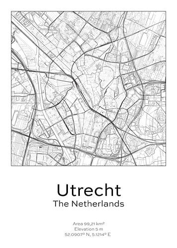 Plan de ville - Pays-Bas - Utrecht