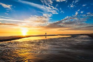 Sommer Sonnenuntergang am Strand Dutch von eric van der eijk
