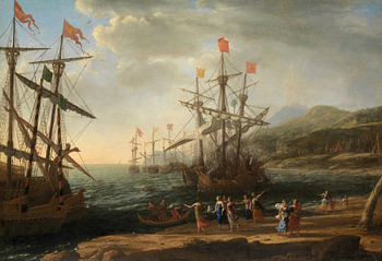 Claude Lorrain, The Trojan Women Setting Fire to Their Fleet