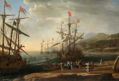 Claude Lorrain, The Trojan Women Setting Fire to Their Fleet