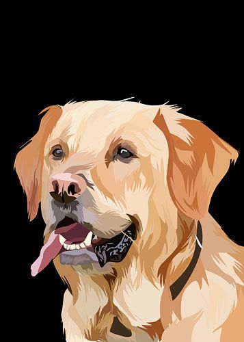 Gouden retriever in vector