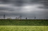The lone cyclist