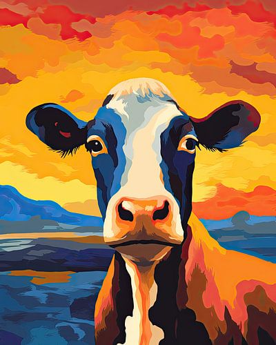 Portret van een koe