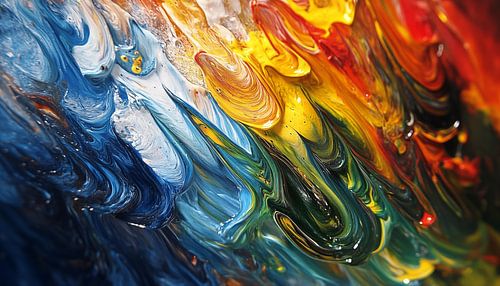 Muur van kleuren panorama