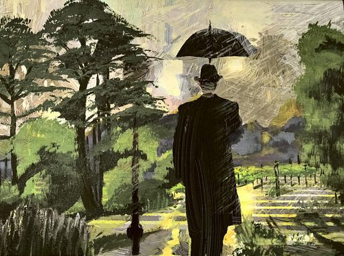 Regenschirm-Mann