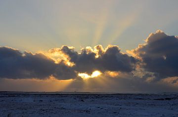 Sonnenaufgang in Island von Willem Holle WHOriginal Fotografie