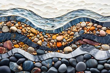 Peinture sur pierre | Peinture mer et plage sur AiArtLand