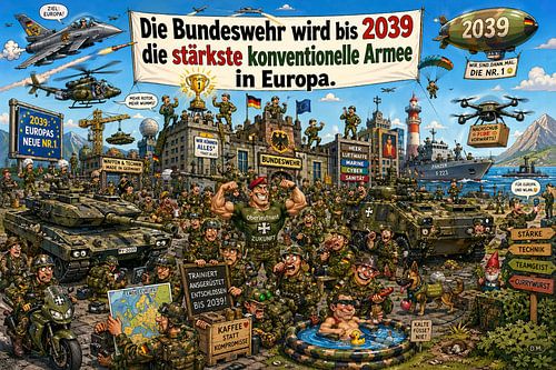 The German Armed Forces in 2039 – caricature, cartoon by Dietmar Meinhardt