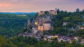 Coucher de soleil à Rocamadour, France sur Henk Meijer Photography