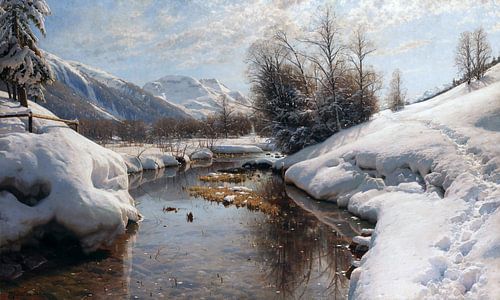 Winterzon in Engadin, PEDER MONSTED, 1914