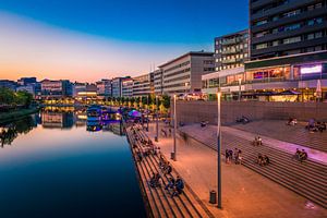 Saarbrücken mit Sonnenuntergang