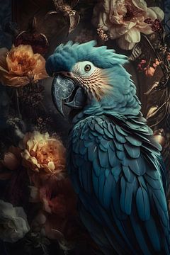 Blauwe papagaai van But First Framing