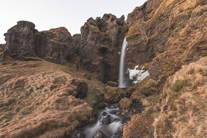 Icelandic Waterfall van Andreas Jansen