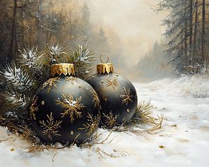 Weihnachtsdekoration | Golden Snow Decoration