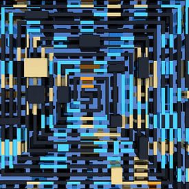 3d render abstract art art of a fractal by W J Kok