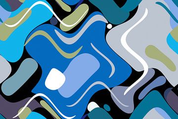 Abstract met blauw van Marion Tenbergen