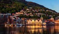 Sonnenuntergang in Bergen, Norwegen von Adelheid Smitt Miniaturansicht