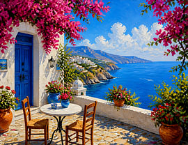 Romantic Landscape - Peaceful Seaside Mornings by Johannas Art Creations