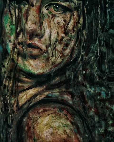 Portrait d'une fille sauvage par Jan Keteleer