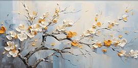 Aesthetic Floral Relief Painting by Alfi Aminuddin