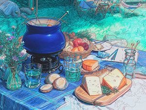 traditionelles Essen Stillleben, Fast Food
