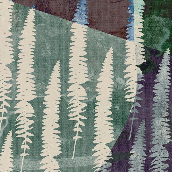 Fairytale forest. Into the woods. Botanical abstract art by Dina Dankers