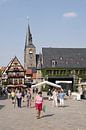 Historische Altstadt mit dem Marktplatz von Quedlinburg von Heiko Kueverling Miniaturansicht