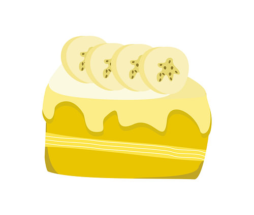 Ein Stück Bananenkuchen