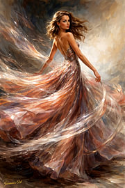 Glamour Art – Seidenkaskade von Johannas Art Creations