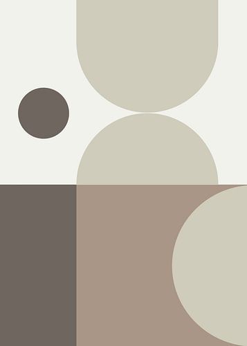 Abstracte Geometrische Kunst Japandi Stijl