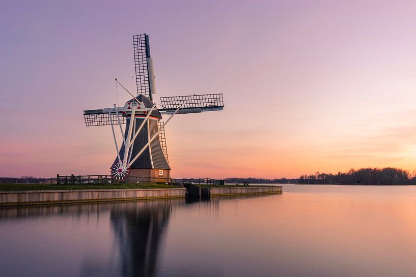Helpermill, Haren, Groningen | Beautiful sunset at the mill by Hessel de Jong Fotografie