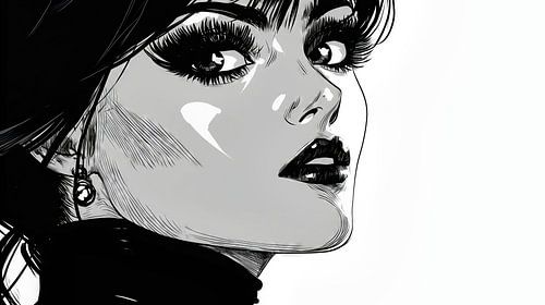 Vrouw met lang donker haar