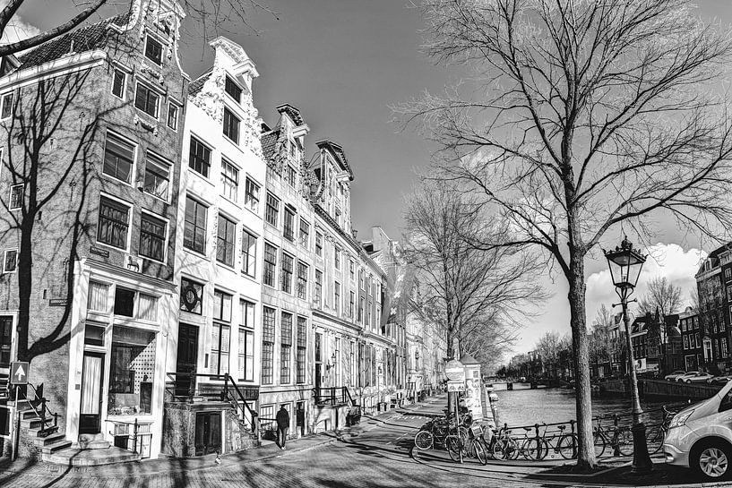 Keizersgracht Amsterdam Winter Zwart-Wit van Hendrik-Jan Kornelis