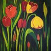 Tulpenfantasie van Rita Tielemans Kunst
