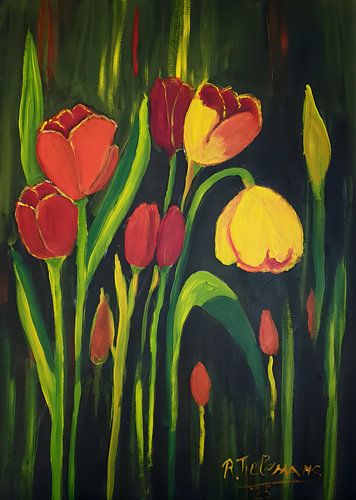 Tulpenfantasie van Rita Tielemans Kunst