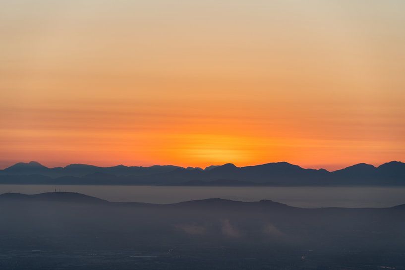 Coucher de soleil de Lion's Head Cape Town par Sander Huizinga