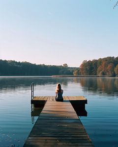 Blaues Wasser, blauer Himmel