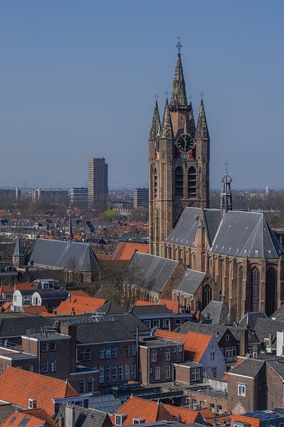 Ancienne église vue de la tour de la nouvelle église par Peter Bartelings