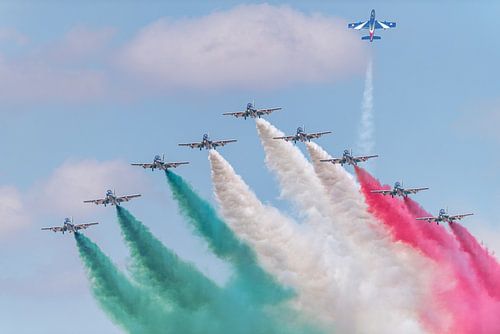 Frecce Tricolori in actie tijdens RIAT 2018.