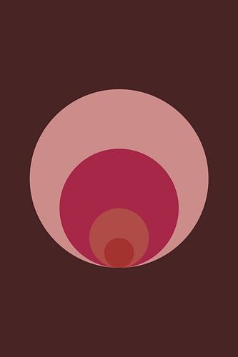 Art géométrique abstrait de style rétro en rose, terra, marron no. 8