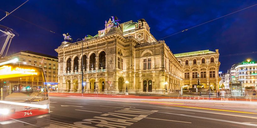 Wiener Staatsoper in Wien bei Nacht von Werner Dieterich